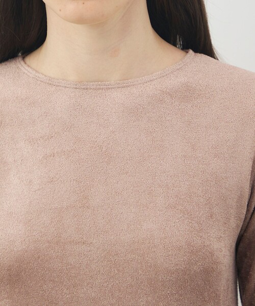 BASERANGE(ベースレンジ)の「BASERANGE ベロア ロングスリーブプルオーバー(Tシャツ/カットソー・レディース・ベージュ・M)」の6枚目の写真