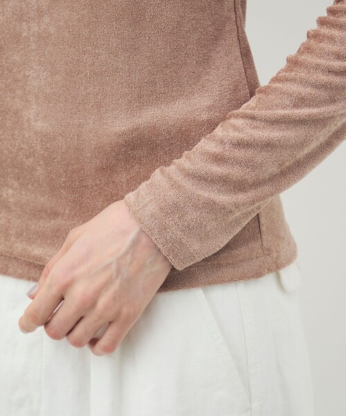 BASERANGE(ベースレンジ)の「BASERANGE ベロア ロングスリーブプルオーバー(Tシャツ/カットソー・レディース・ベージュ・M)」の8枚目の写真