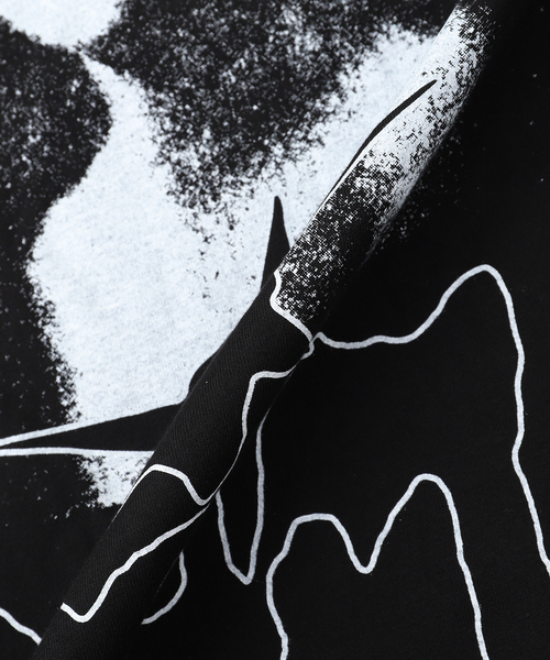 PULP/417EDIFICE（パルプフォーワンセブンエディフィス）の「P.A.M. / パークスアンドミニ SS TEE - ANGEL 4 LYF（Tシャツ/カットソー・メンズ・ブラック・LARGE/MEDIUM）」の4枚目の写真