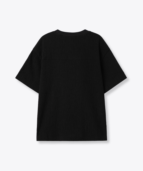 MUSINSA STANDARD KIDS（ムシンサスタンダードキッズ）の「クリーンクルオーバーサイズウーブンTシャツ[ブラック]（Tシャツ/カットソー・レディース・その他・100/110/120/130/140/150/160）」の3枚目の写真