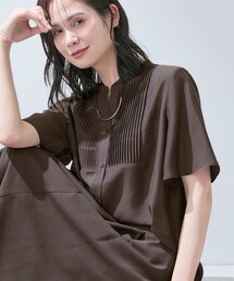 INDIVI | 【接触冷感/洗える】シアーシャンブレーピンタックブラウス(シャツ/ブラウス)