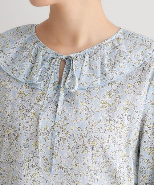 LAURA ASHLEY(ローラアシュレイ)の「【7分袖/洗える/同柄アイテムあり】ハービー フィールド柄 ブラウス(シャツ/ブラウス・レディース・ブルー系5/ライトオレンジ系1・40/38)」の14枚目の写真