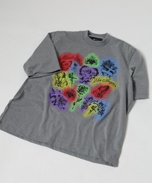 MN+LA フロント&バックプリント半袖Tシャツ