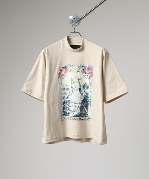 MN+LA（エムエヌエルエー）の「MN+LA フロント＆バックプリント半袖Tシャツ（Tシャツ/カットソー・メンズ・グレー/ウィート/オートミール・L/M/XL/2XL）」の9枚目の写真