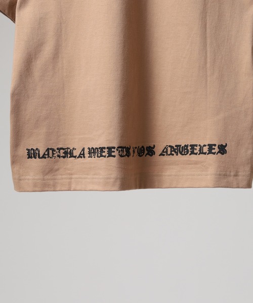 MN+LA（エムエヌエルエー）の「MN+LA フロント＆バックプリント半袖Tシャツ（Tシャツ/カットソー・メンズ・グレー/ウィート/オートミール・L/M/XL/2XL）」の16枚目の写真
