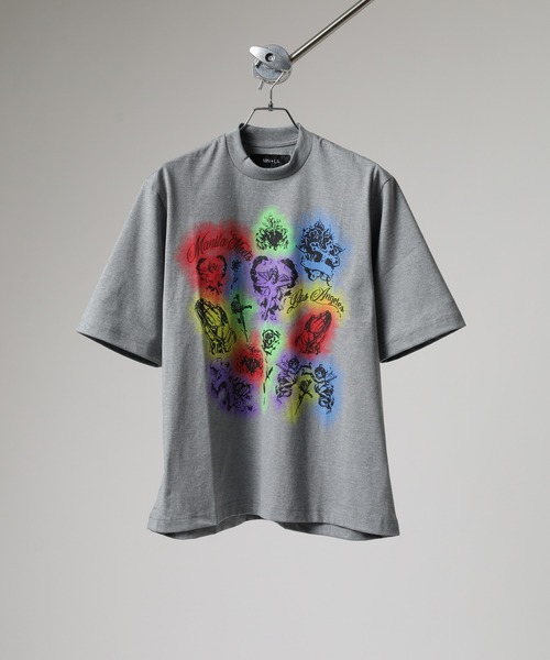 MN+LA（エムエヌエルエー）の「MN+LA フロント＆バックプリント半袖Tシャツ（Tシャツ/カットソー・メンズ・グレー/ウィート/オートミール・L/M/XL/2XL）」の4枚目の写真