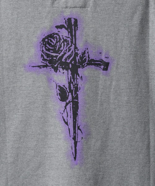 MN+LA（エムエヌエルエー）の「MN+LA フロント＆バックプリント半袖Tシャツ（Tシャツ/カットソー・メンズ・グレー/ウィート/オートミール・L/M/XL/2XL）」の7枚目の写真
