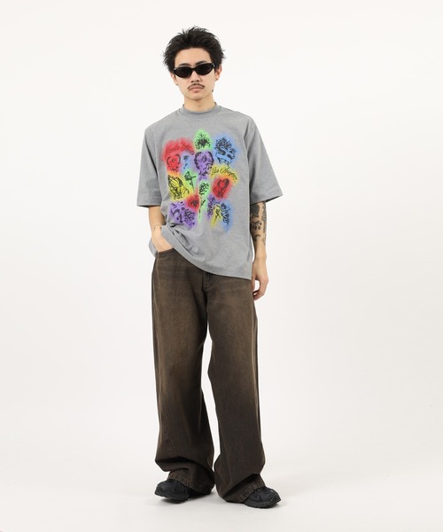 MN+LA（エムエヌエルエー）の「MN+LA フロント＆バックプリント半袖Tシャツ（Tシャツ/カットソー・メンズ・グレー/ウィート/オートミール・L/M/XL/2XL）」の19枚目の写真