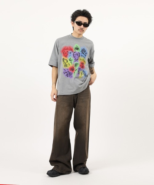 MN+LA（エムエヌエルエー）の「MN+LA フロント＆バックプリント半袖Tシャツ（Tシャツ/カットソー・メンズ・グレー/ウィート/オートミール・L/M/XL/2XL）」の20枚目の写真