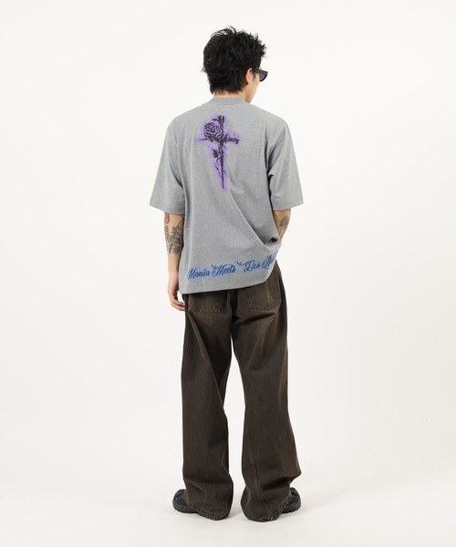 MN+LA（エムエヌエルエー）の「MN+LA フロント＆バックプリント半袖Tシャツ（Tシャツ/カットソー・メンズ・グレー/ウィート/オートミール・L/M/XL/2XL）」の21枚目の写真