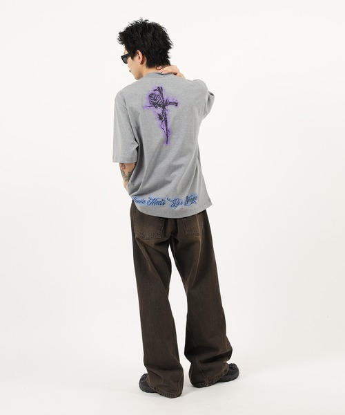 MN+LA（エムエヌエルエー）の「MN+LA フロント＆バックプリント半袖Tシャツ（Tシャツ/カットソー・メンズ・グレー/ウィート/オートミール・L/M/XL/2XL）」の22枚目の写真