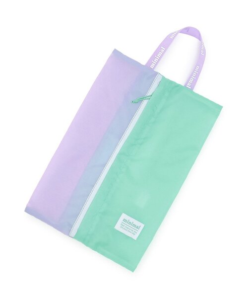 minimal（ミニマル）の「【DailyME/撥水】上履・シューズバック（バックパック/リュック・キッズ・エメラルド/ピンク・F）」の2枚目の写真