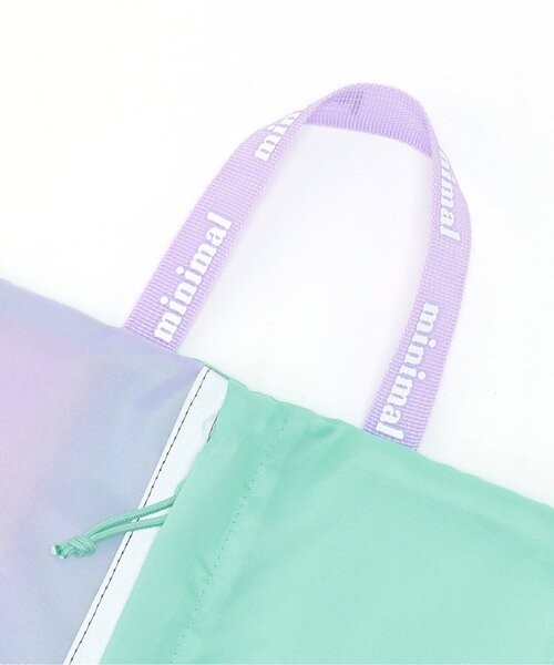 minimal（ミニマル）の「【DailyME/撥水】上履・シューズバック（バックパック/リュック・キッズ・エメラルド/ピンク・F）」の4枚目の写真