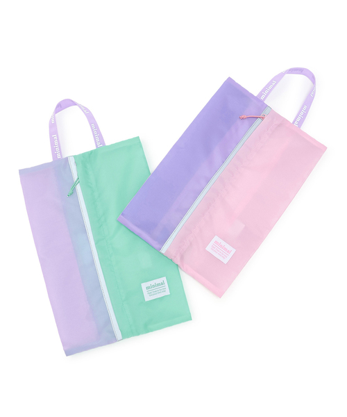minimal（ミニマル）の「【DailyME/撥水】上履・シューズバッグ（トートバッグ・キッズ・エメラルド/ピンク・F）」の12枚目の写真