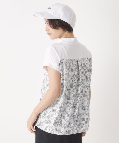 adabat（アダバット）の「【UVカット】クローバープリント切替モックT（Tシャツ/カットソー・レディース・ネイビー系/ピンク系1/グレー系・42/40/38）」の7枚目の写真