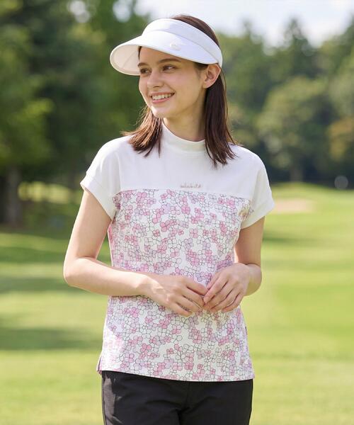 adabat（アダバット）の「【UVカット】クローバープリント切替モックT（Tシャツ/カットソー・レディース・ネイビー系/ピンク系1/グレー系・42/40/38）」の11枚目の写真