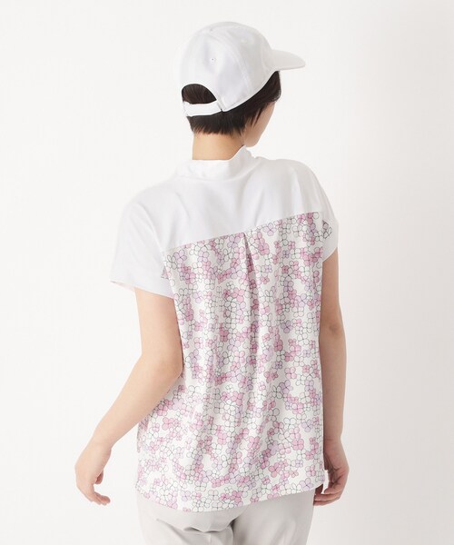 adabat（アダバット）の「【UVカット】クローバープリント切替モックT（Tシャツ/カットソー・レディース・ネイビー系/ピンク系1/グレー系・42/40/38）」の16枚目の写真