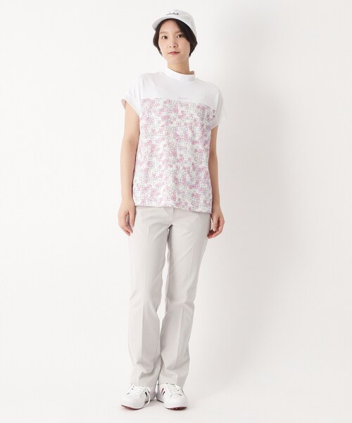 adabat（アダバット）の「【UVカット】クローバープリント切替モックT（Tシャツ/カットソー・レディース・ネイビー系/ピンク系1/グレー系・42/40/38）」の17枚目の写真