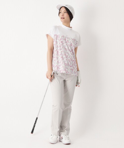 adabat（アダバット）の「【UVカット】クローバープリント切替モックT（Tシャツ/カットソー・レディース・ネイビー系/ピンク系1/グレー系・42/40/38）」の18枚目の写真