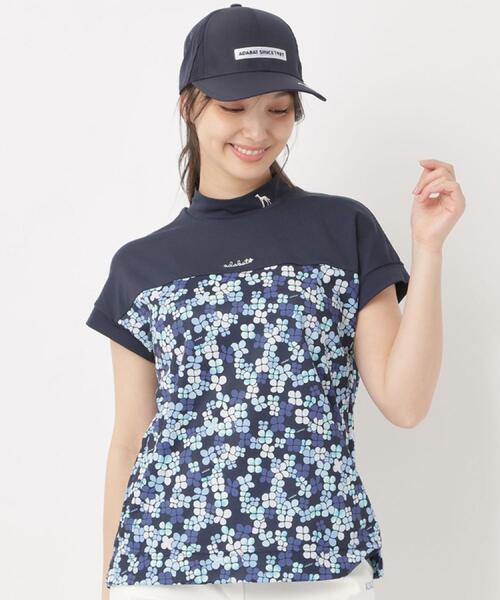 adabat（アダバット）の「【UVカット】クローバープリント切替モックT（Tシャツ/カットソー・レディース・ネイビー系/ピンク系1/グレー系・42/40/38）」の22枚目の写真