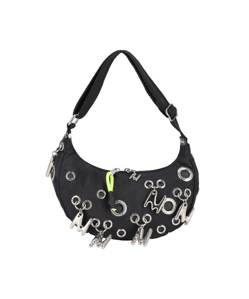 MSGM(エムエスジーエム)の「【MSGM×LeSportsac】Grommet Crescent(ハンドバッグ・レディース・ブラック・ONE SIZE)」の2枚目の写真