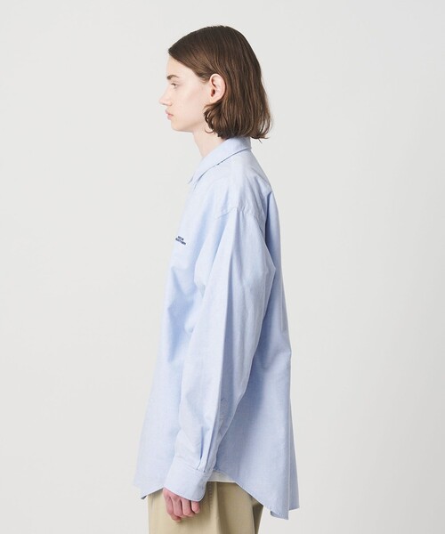 NICE WEATHER(ナイスウェザー)の「<NICE WEATHER>OX ロゴシャツ(シャツ/ブラウス・メンズ・ホワイト/イエロー/ライトブルー・S/M/L)」の5枚目の写真