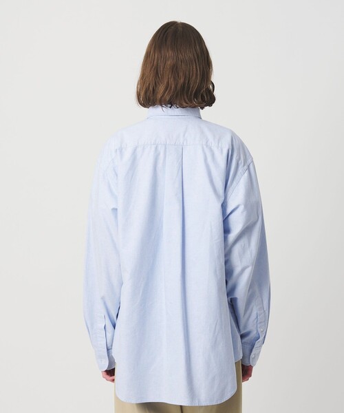 NICE WEATHER(ナイスウェザー)の「<NICE WEATHER>OX ロゴシャツ(シャツ/ブラウス・メンズ・ホワイト/イエロー/ライトブルー・S/M/L)」の6枚目の写真