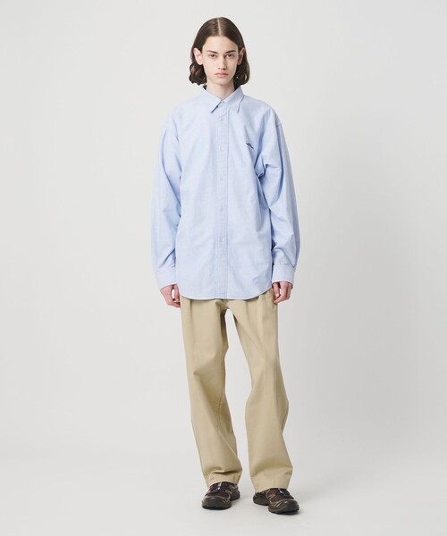 NICE WEATHER(ナイスウェザー)の「<NICE WEATHER>OX ロゴシャツ(シャツ/ブラウス・メンズ・ホワイト/イエロー/ライトブルー・S/M/L)」の7枚目の写真