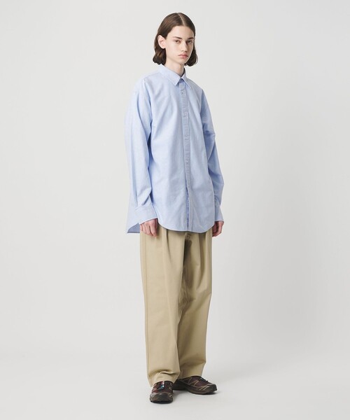 NICE WEATHER(ナイスウェザー)の「<NICE WEATHER>OX ロゴシャツ(シャツ/ブラウス・メンズ・ホワイト/イエロー/ライトブルー・S/M/L)」の8枚目の写真