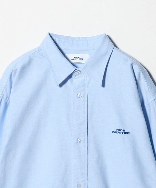 NICE WEATHER(ナイスウェザー)の「<NICE WEATHER>OX ロゴシャツ(シャツ/ブラウス・メンズ・ホワイト/イエロー/ライトブルー・S/M/L)」の11枚目の写真
