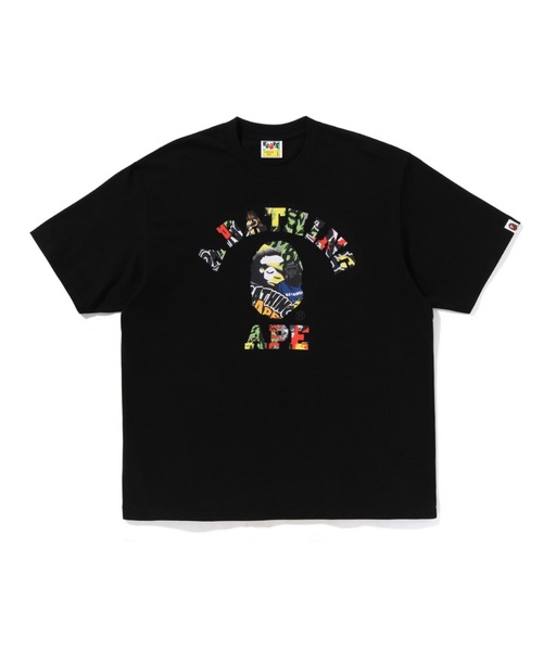 A BATHING APE(アベイシングエイプ)の「MULTI LOGO COLLEGE RELAXED FIT TEE(Tシャツ/カットソー・メンズ・ブラック/ホワイト・SMALL/X-LARGE/MEDIUM/LARGE/XX-LARGE)」の2枚目の写真