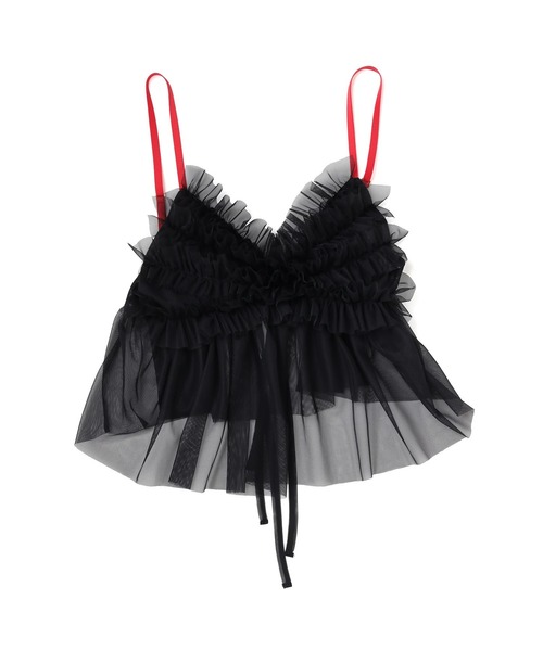 RADIO EVA（ラヂオエヴァ）の「RADIO EVA A326 EVANGELION Tulle Camisole（キャミソール・レディース・グレー/ブラック/オリーブ/パープル・FREE）」の2枚目の写真