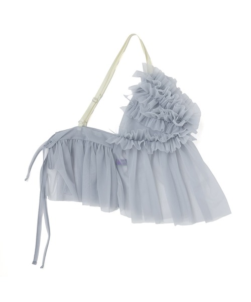 RADIO EVA（ラヂオエヴァ）の「RADIO EVA A326 EVANGELION Tulle Camisole（キャミソール・レディース・グレー/ブラック/オリーブ/パープル・FREE）」の7枚目の写真