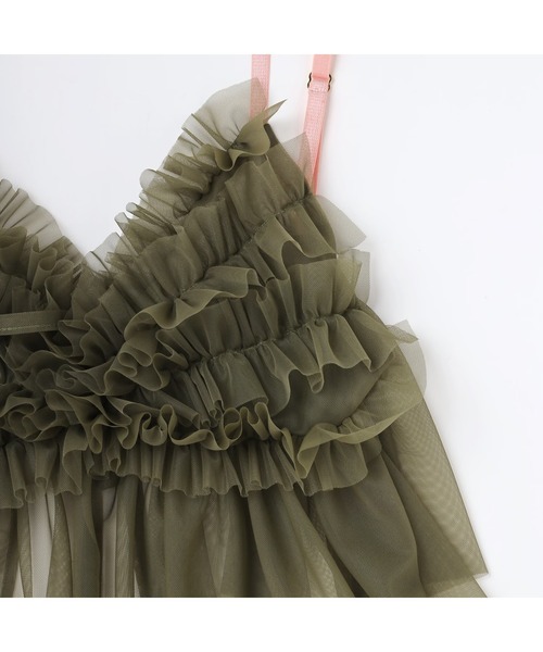 RADIO EVA（ラヂオエヴァ）の「RADIO EVA A326 EVANGELION Tulle Camisole（キャミソール・レディース・グレー/ブラック/オリーブ/パープル・FREE）」の13枚目の写真