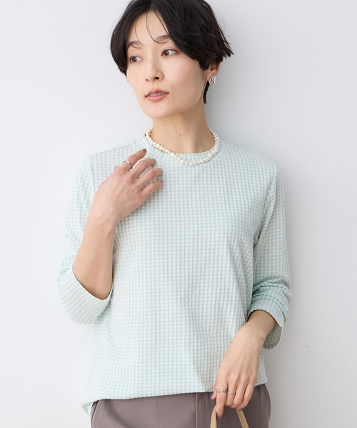 DECOY SINCE 1981(デコイシンスイチキュウハチイチ)の「サッカーギンガムプルオーバー【大きいサイズあり】(Tシャツ/カットソー・レディース・サックスブルー/ネイビー/グリーン・M/L/LL/3L/4L)」の22枚目の写真