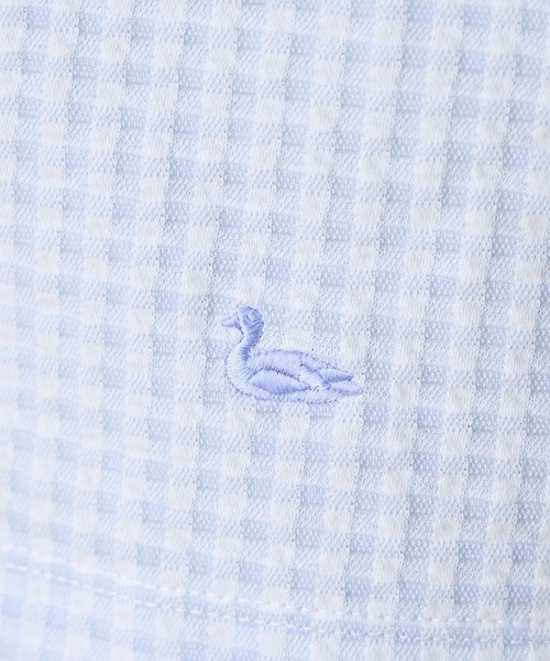 DECOY SINCE 1981(デコイシンスイチキュウハチイチ)の「サッカーギンガムプルオーバー【大きいサイズあり】(Tシャツ/カットソー・レディース・サックスブルー/ネイビー/グリーン・M/L/LL/3L/4L)」の6枚目の写真
