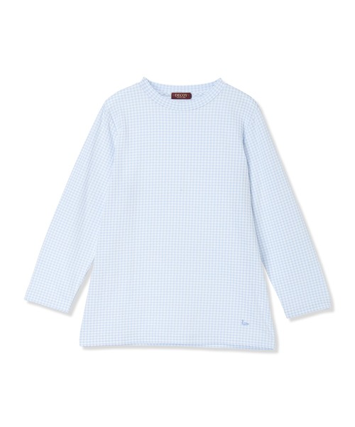 DECOY SINCE 1981(デコイシンスイチキュウハチイチ)の「サッカーギンガムプルオーバー【大きいサイズあり】(Tシャツ/カットソー・レディース・サックスブルー/ネイビー/グリーン・M/L/LL/3L/4L)」の9枚目の写真