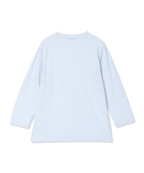 DECOY SINCE 1981(デコイシンスイチキュウハチイチ)の「サッカーギンガムプルオーバー【大きいサイズあり】(Tシャツ/カットソー・レディース・サックスブルー/ネイビー/グリーン・M/L/LL/3L/4L)」の10枚目の写真