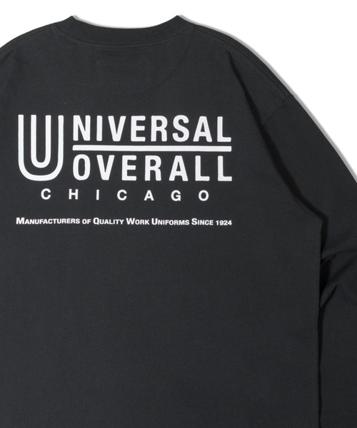 UNIVERSAL OVERALL(ユニバーサルオーバーオール)の「UNIVERSAL OVERALL Back Logo L/S TEE(Tシャツ/カットソー・メンズ・オートミール/ブラック・M/XL/L)」の2枚目の写真
