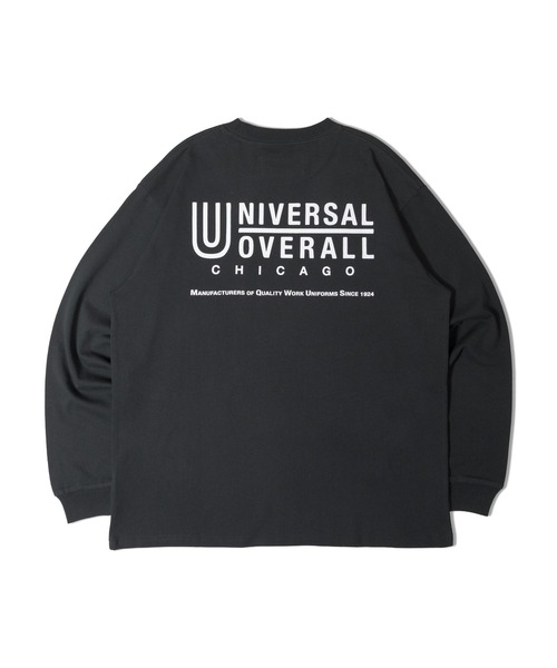 UNIVERSAL OVERALL(ユニバーサルオーバーオール)の「UNIVERSAL OVERALL Back Logo L/S TEE(Tシャツ/カットソー・メンズ・オートミール/ブラック・M/XL/L)」の4枚目の写真