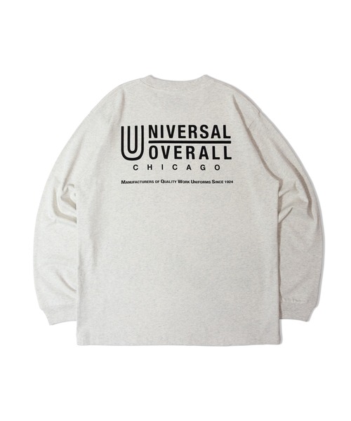 UNIVERSAL OVERALL(ユニバーサルオーバーオール)の「UNIVERSAL OVERALL Back Logo L/S TEE(Tシャツ/カットソー・メンズ・オートミール/ブラック・M/XL/L)」の6枚目の写真