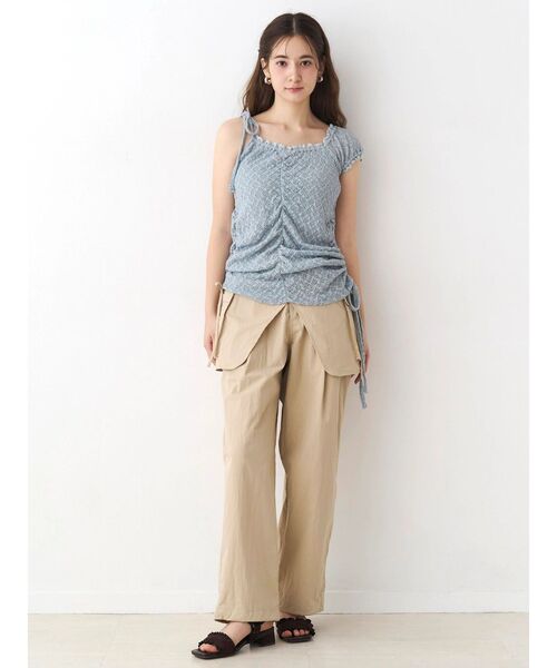 CALNAMUR(カルナムール)の「ビッグポケットベルトセットパンツ(その他パンツ・レディース・ベージュ/カーキ・SMALL/MEDIUM)」の5枚目の写真