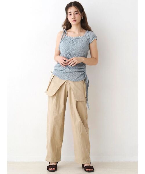 CALNAMUR(カルナムール)の「ビッグポケットベルトセットパンツ(その他パンツ・レディース・ベージュ/カーキ・SMALL/MEDIUM)」の6枚目の写真