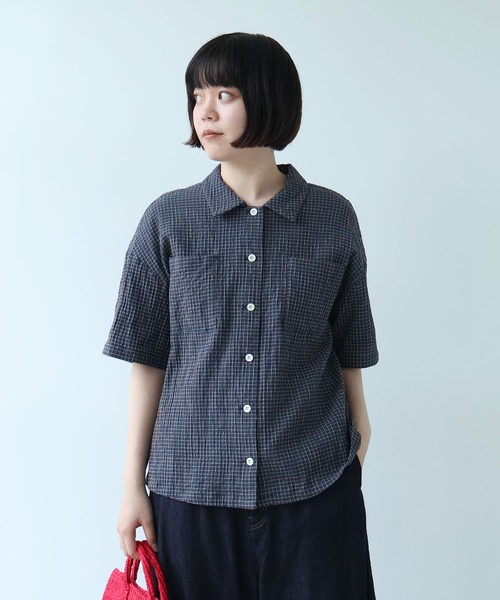 bulle de savon（ビュルデサボン）の「mini check シャツ（シャツ