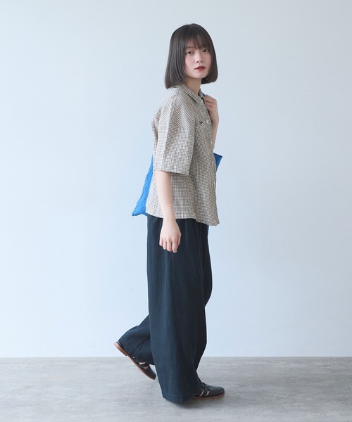 bulle de savon（ビュルデサボン）の「mini check シャツ（シャツ 