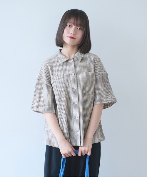 bulle de savon（ビュルデサボン）の「mini check シャツ（シャツ