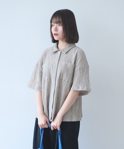 bulle de savon（ビュルデサボン）の「mini check シャツ（シャツ 