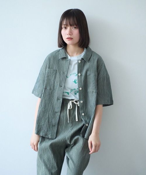 bulle de savon（ビュルデサボン）の「mini check シャツ（シャツ