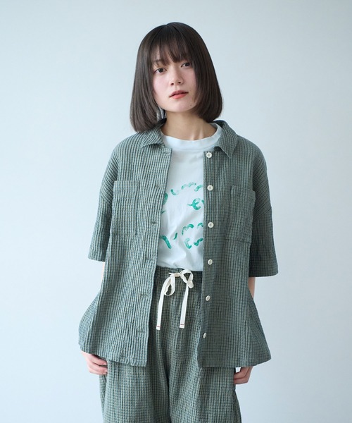 bulle de savon（ビュルデサボン）の「mini check シャツ（シャツ 