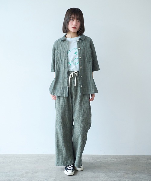 bulle de savon（ビュルデサボン）の「mini check シャツ（シャツ
